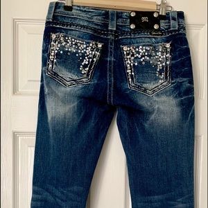 Miss Me Straight Leg Sequin Pocket